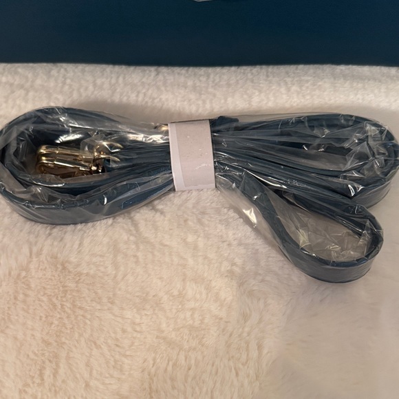 Badley Mischka Vegan Quilted Satchel in Tealish with Gold Accents NWT - Picture 5 of 7